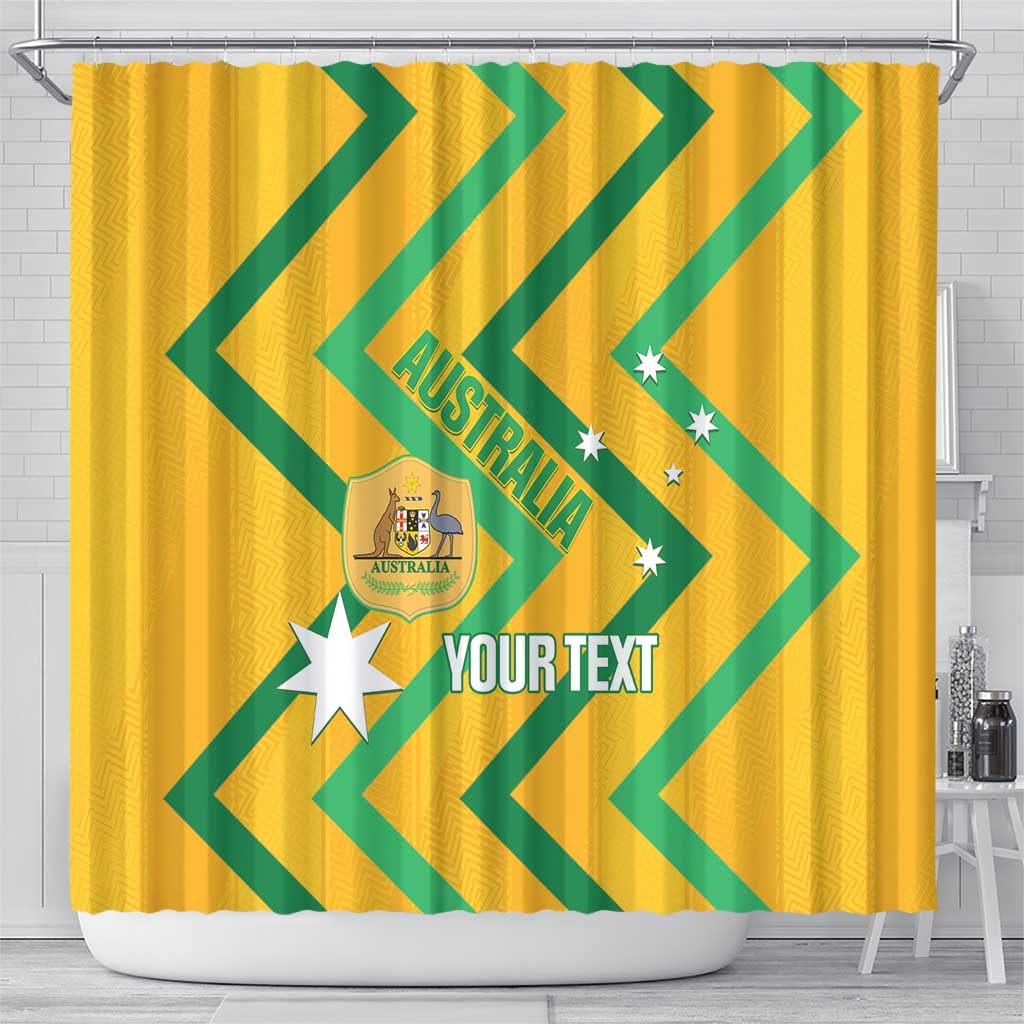 Custom Australia Socceroos Football Shower Curtain 2025 Sporty Version