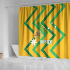 Custom Australia Socceroos Football Shower Curtain 2025 Sporty Version