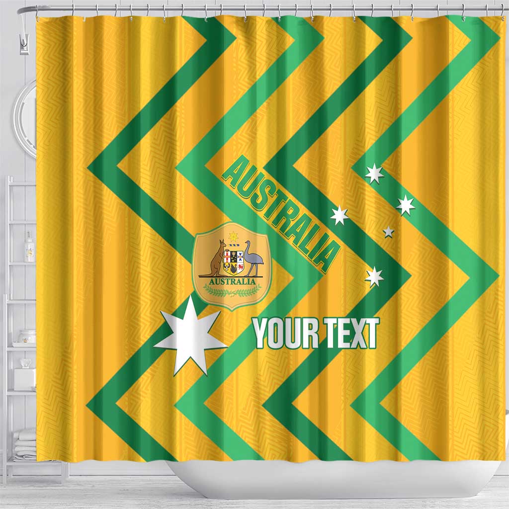 Custom Australia Socceroos Football Shower Curtain 2025 Sporty Version