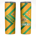 Custom Australia Socceroos Football Skinny Tumbler 2025 Sporty Version