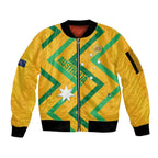 Custom Australia Socceroos Football Sleeve Zip Bomber Jacket 2025 Sporty Version