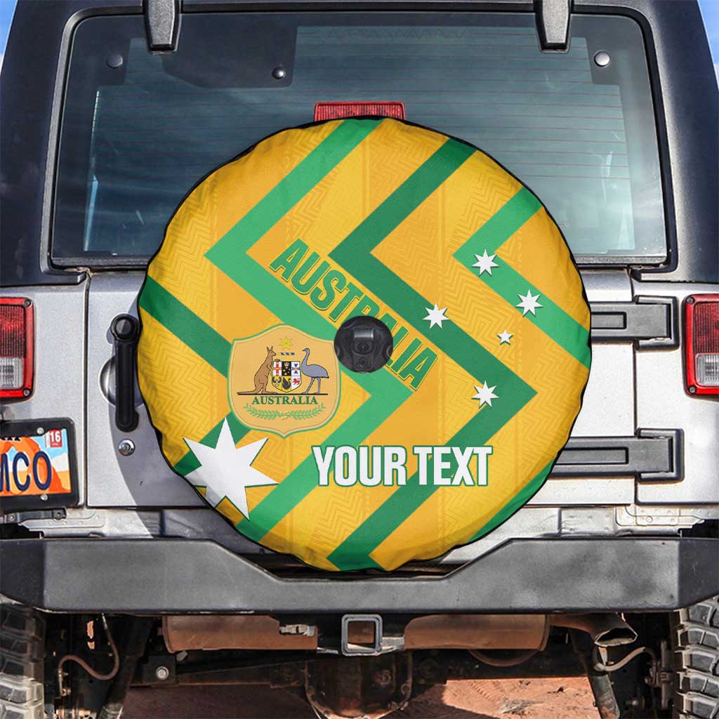 Custom Australia Socceroos Football Spare Tire Cover 2025 Sporty Version