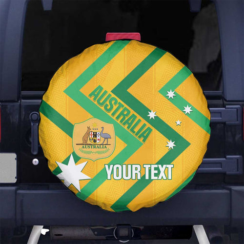 Custom Australia Socceroos Football Spare Tire Cover 2025 Sporty Version