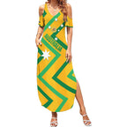 Custom Australia Socceroos Football Summer Maxi Dress 2025 Sporty Version