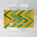 Custom Australia Socceroos Football Tablecloth 2025 Sporty Version