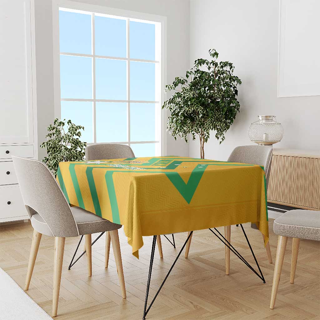 Custom Australia Socceroos Football Tablecloth 2025 Sporty Version