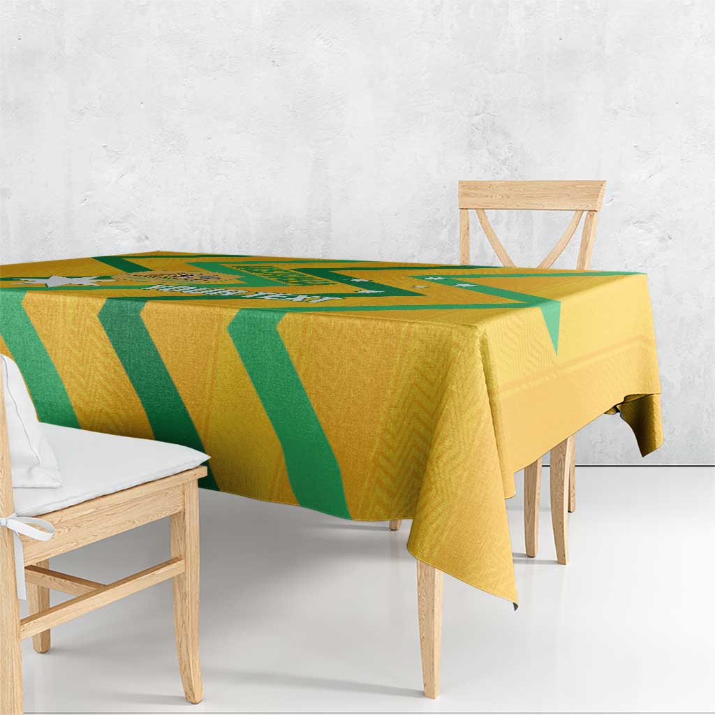 Custom Australia Socceroos Football Tablecloth 2025 Sporty Version