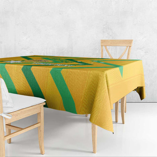 Custom Australia Socceroos Football Tablecloth 2025 Sporty Version