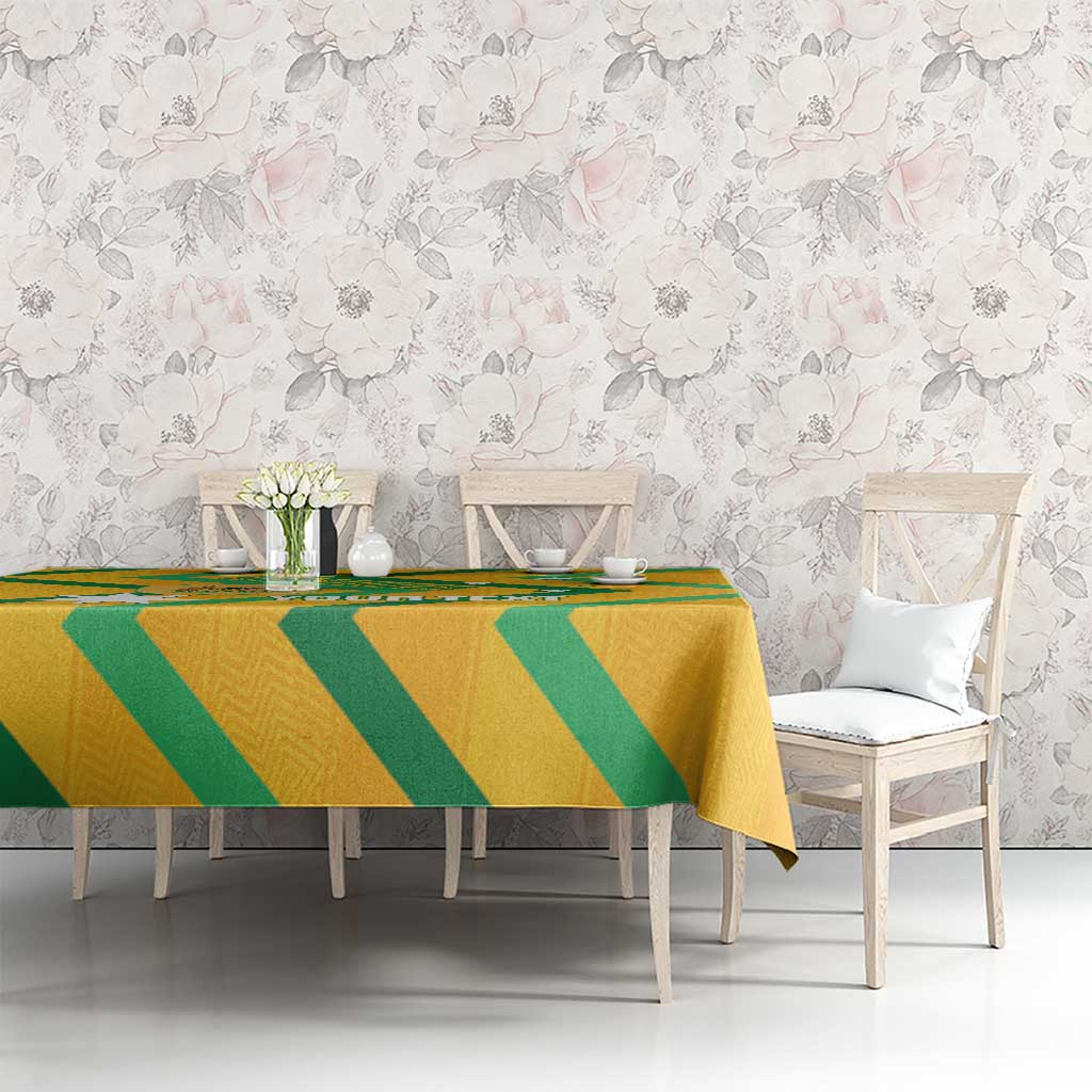 Custom Australia Socceroos Football Tablecloth 2025 Sporty Version