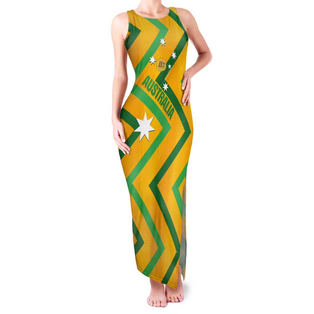 Custom Australia Socceroos Football Tank Maxi Dress 2025 Sporty Version