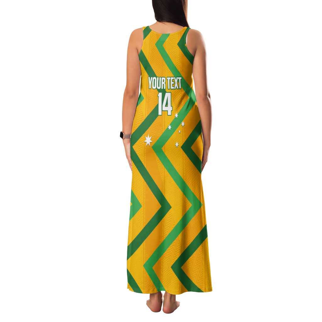 Custom Australia Socceroos Football Tank Maxi Dress 2025 Sporty Version