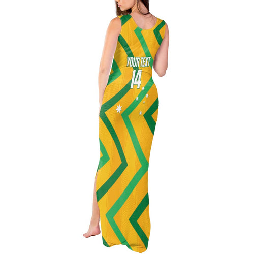 Custom Australia Socceroos Football Tank Maxi Dress 2025 Sporty Version