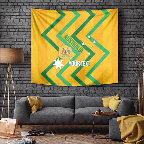 Custom Australia Socceroos Football Tapestry 2025 Sporty Version