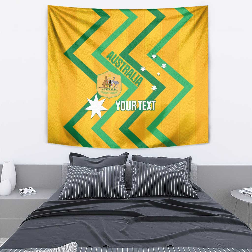 Custom Australia Socceroos Football Tapestry 2025 Sporty Version