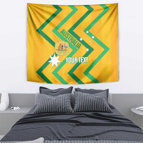 Custom Australia Socceroos Football Tapestry 2025 Sporty Version