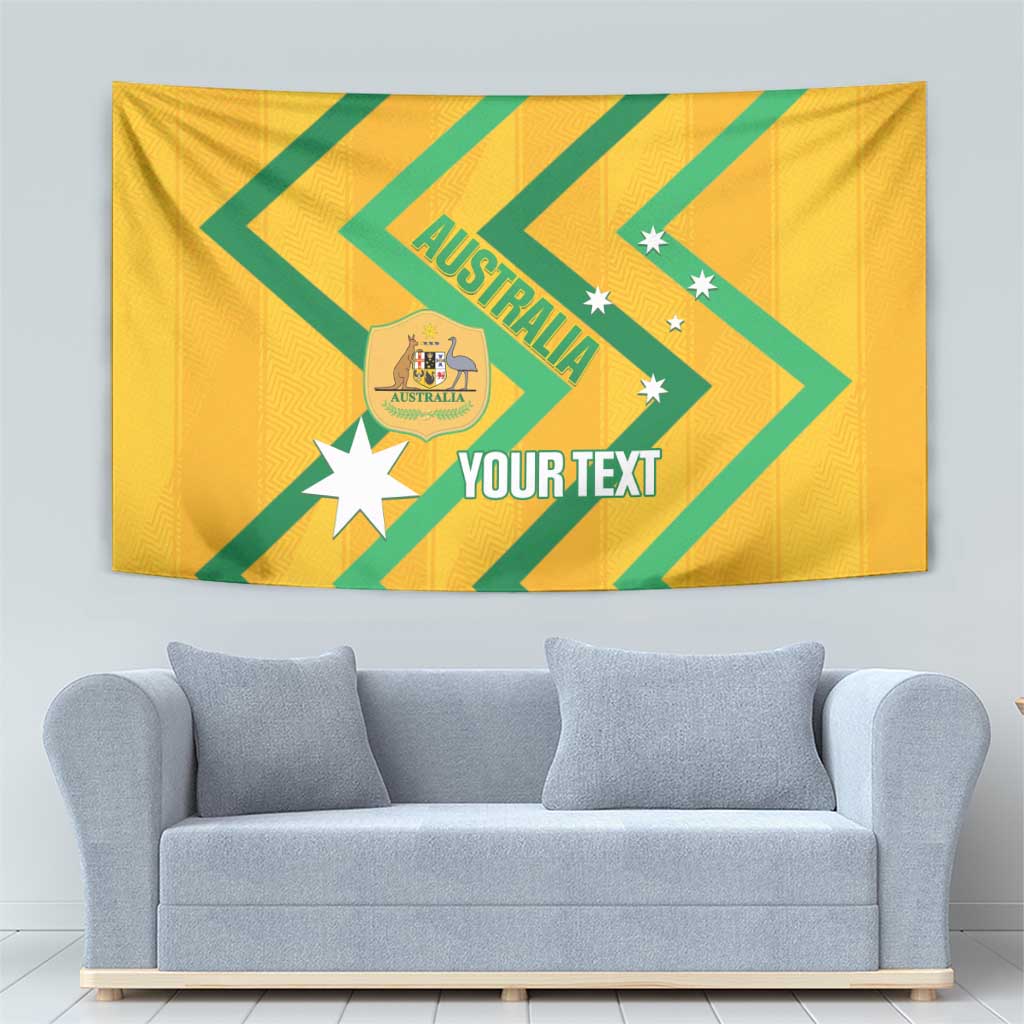 Custom Australia Socceroos Football Tapestry 2025 Sporty Version