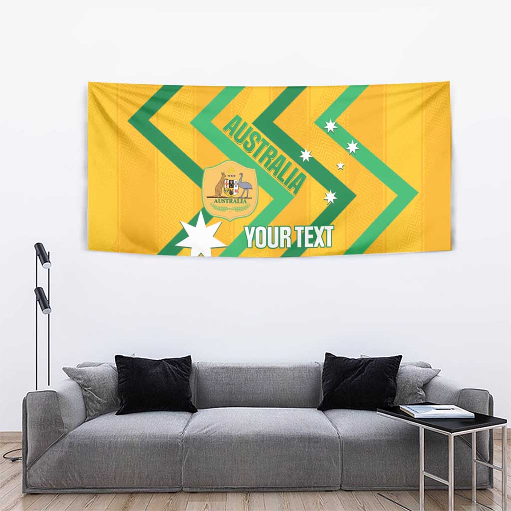 Custom Australia Socceroos Football Tapestry 2025 Sporty Version