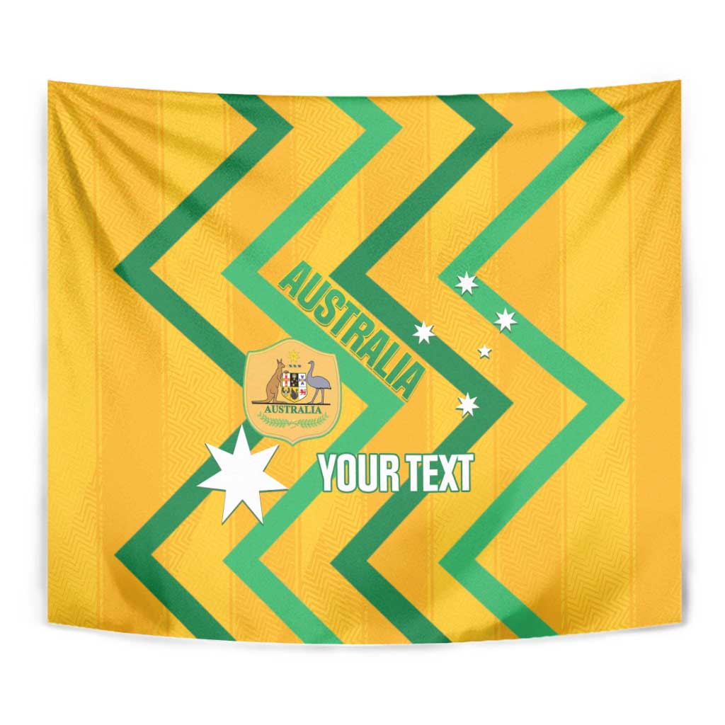 Custom Australia Socceroos Football Tapestry 2025 Sporty Version