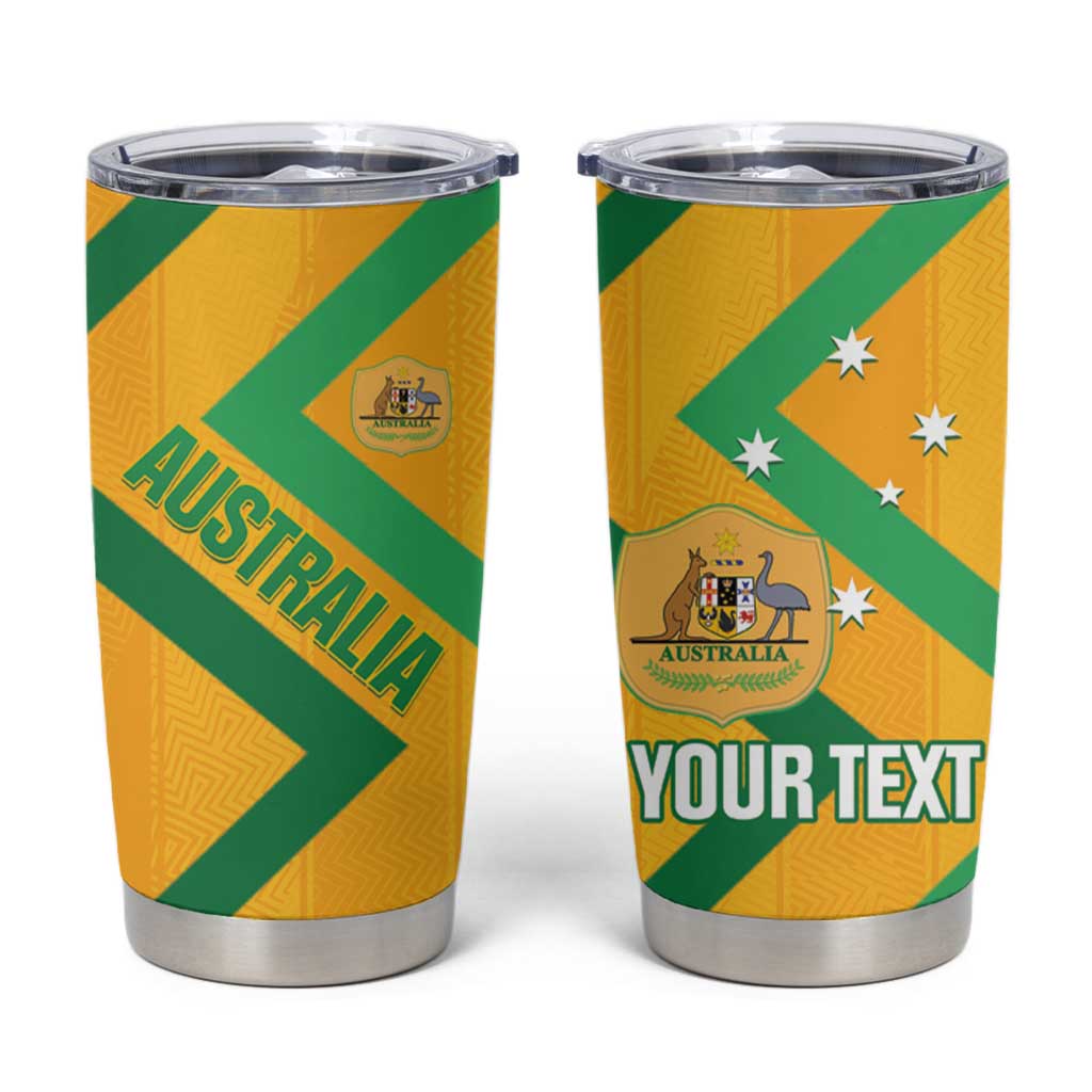 Custom Australia Socceroos Football Tumbler Cup 2025 Sporty Version