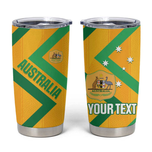 Custom Australia Socceroos Football Tumbler Cup 2025 Sporty Version