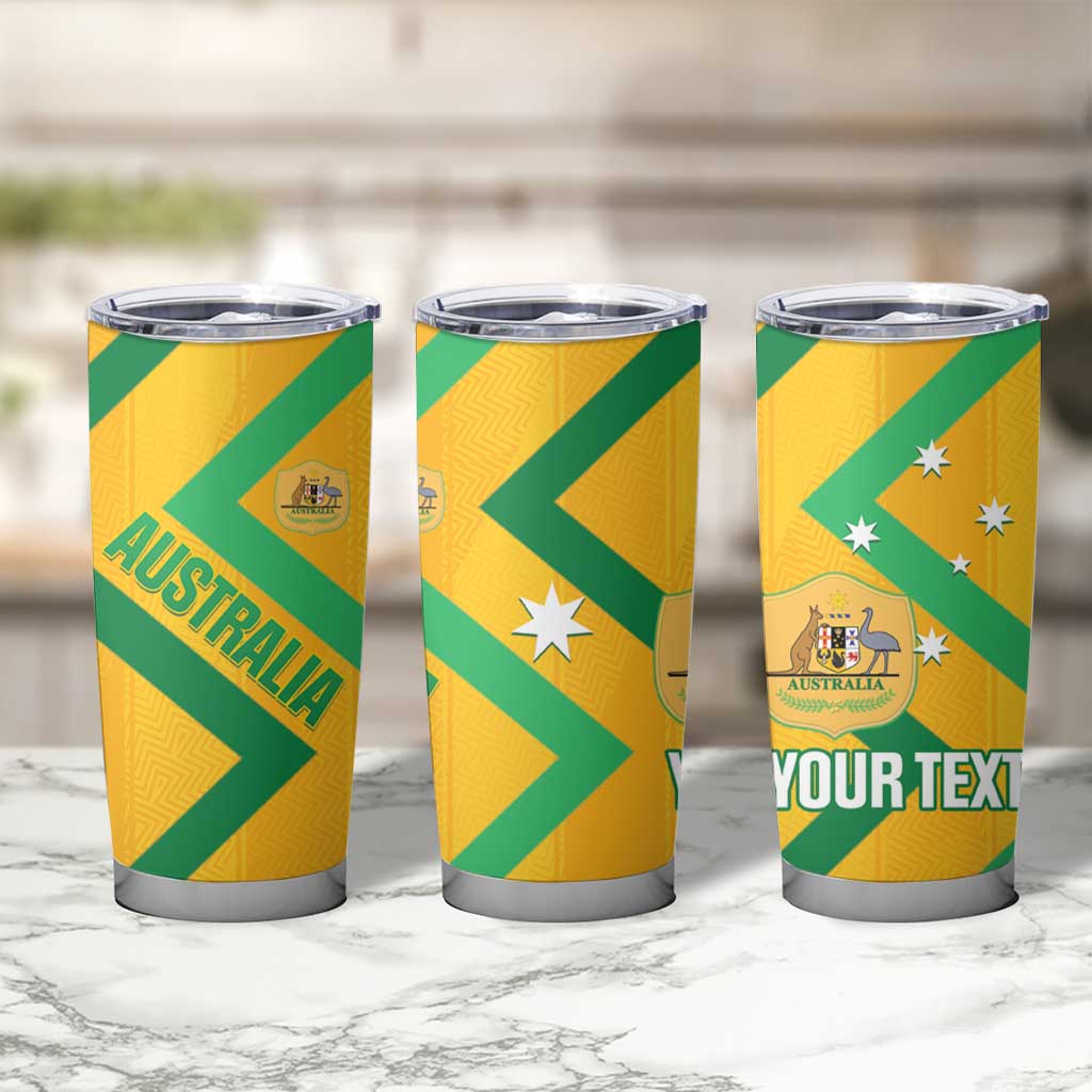 Custom Australia Socceroos Football Tumbler Cup 2025 Sporty Version