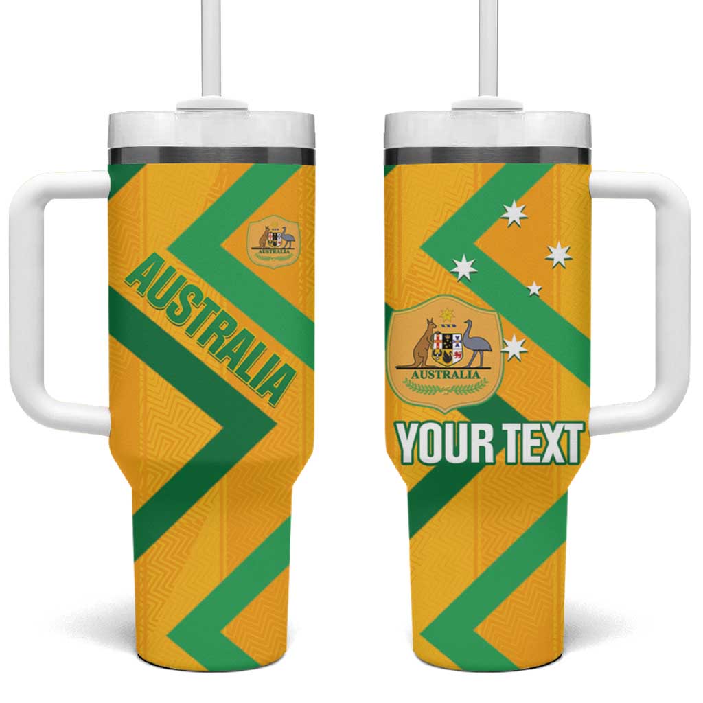 Custom Australia Socceroos Football Tumbler With Handle 2025 Sporty Version