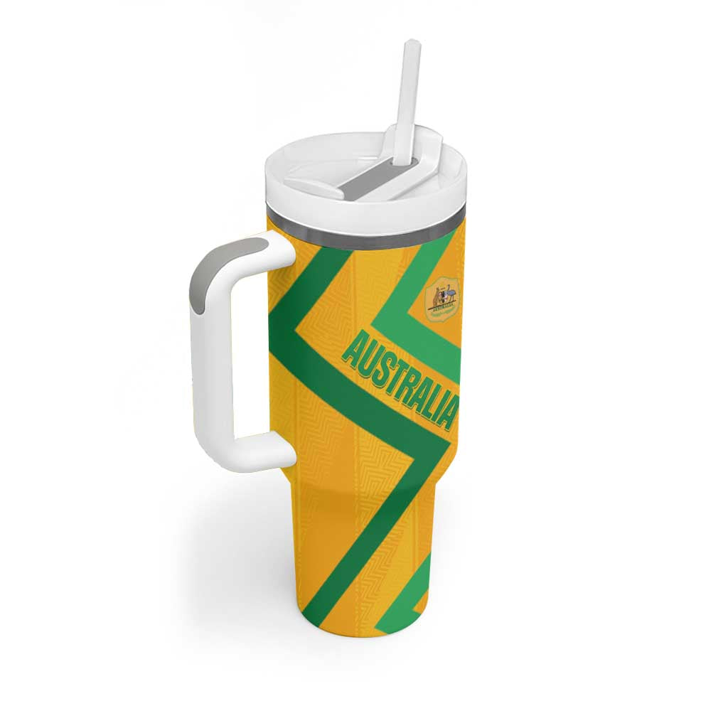 Custom Australia Socceroos Football Tumbler With Handle 2025 Sporty Version
