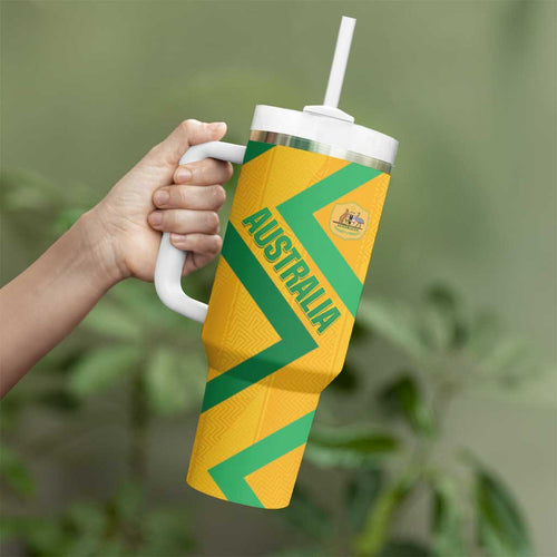 Custom Australia Socceroos Football Tumbler With Handle 2025 Sporty Version
