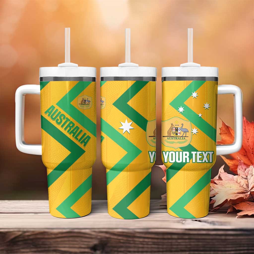 Custom Australia Socceroos Football Tumbler With Handle 2025 Sporty Version