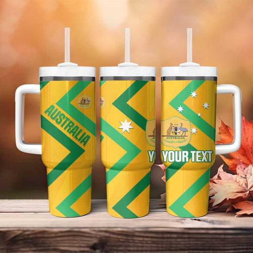 Custom Australia Socceroos Football Tumbler With Handle 2025 Sporty Version