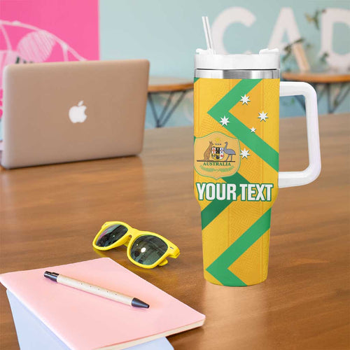 Custom Australia Socceroos Football Tumbler With Handle 2025 Sporty Version