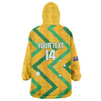 Custom Australia Socceroos Football Wearable Blanket Hoodie 2025 Sporty Version