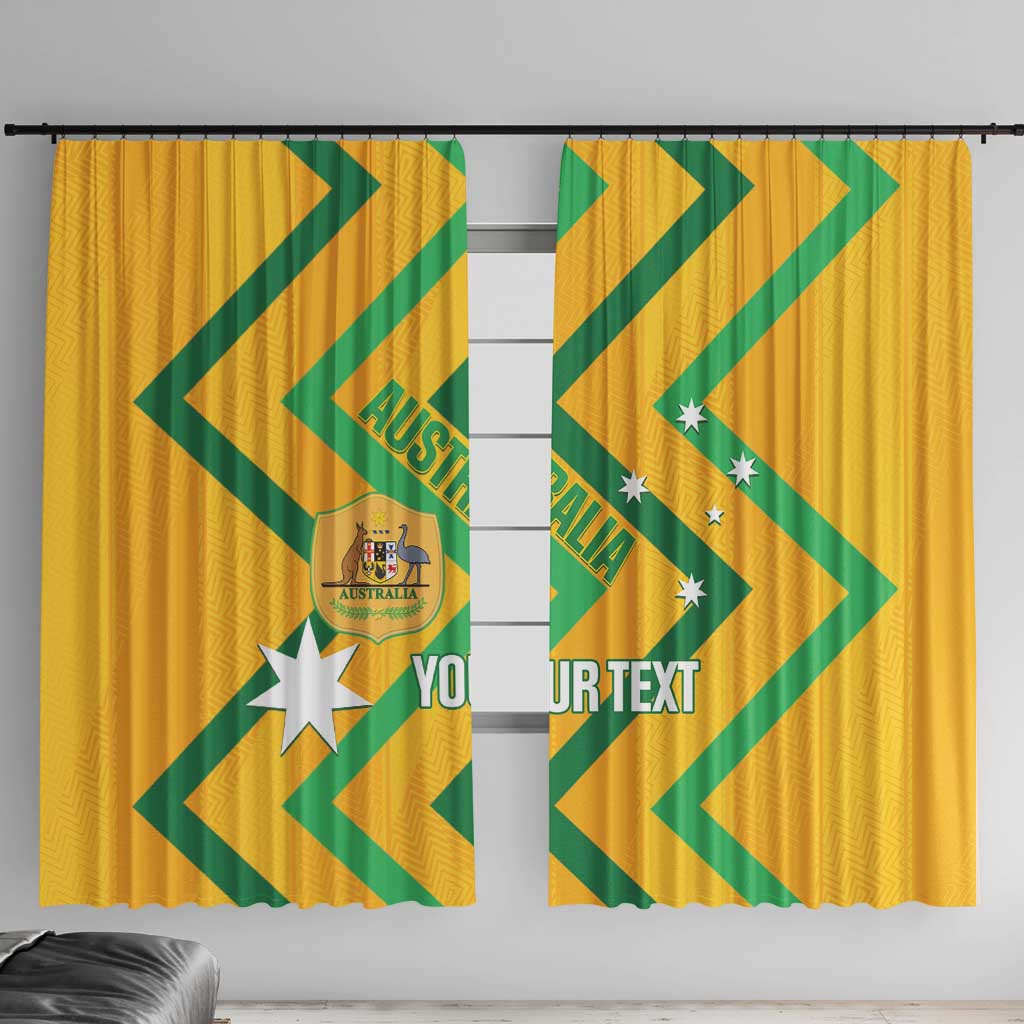 Custom Australia Socceroos Football Window Curtain 2025 Sporty Version