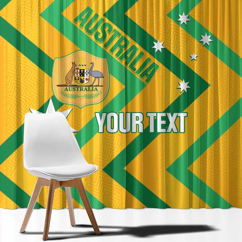 Custom Australia Socceroos Football Window Curtain 2025 Sporty Version