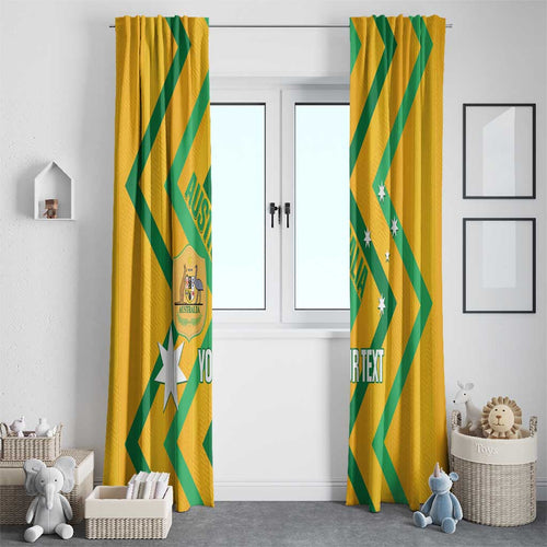 Custom Australia Socceroos Football Window Curtain 2025 Sporty Version