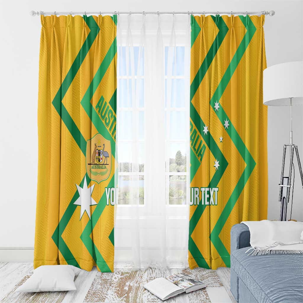 Custom Australia Socceroos Football Window Curtain 2025 Sporty Version