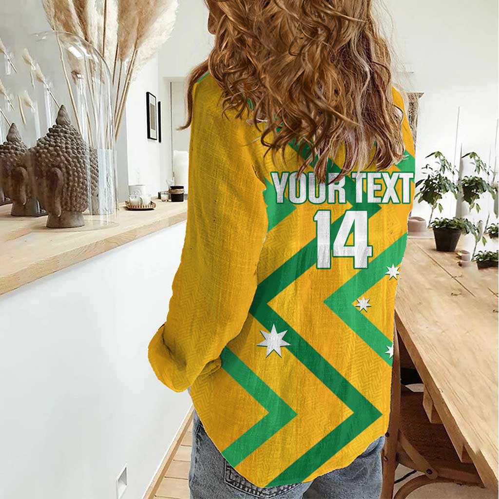 Custom Australia Socceroos Football Women Casual Shirt 2025 Sporty Version