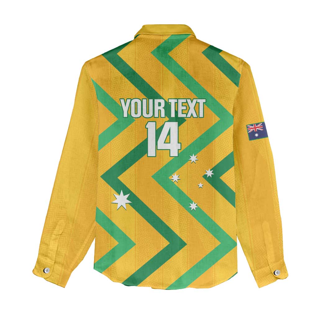 Custom Australia Socceroos Football Women Casual Shirt 2025 Sporty Version
