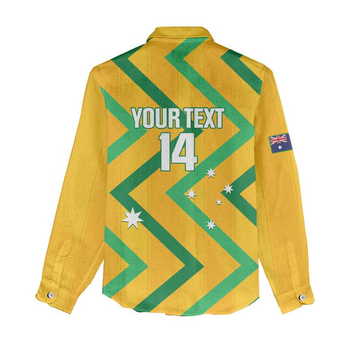 Custom Australia Socceroos Football Women Casual Shirt 2025 Sporty Version