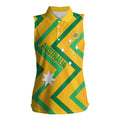 Custom Australia Socceroos Football Women Sleeveless Polo Shirt 2025 Sporty Version