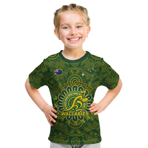 australia-rugby-kid-t-shirt-wallabies-2023-go-champions-indigenous-art