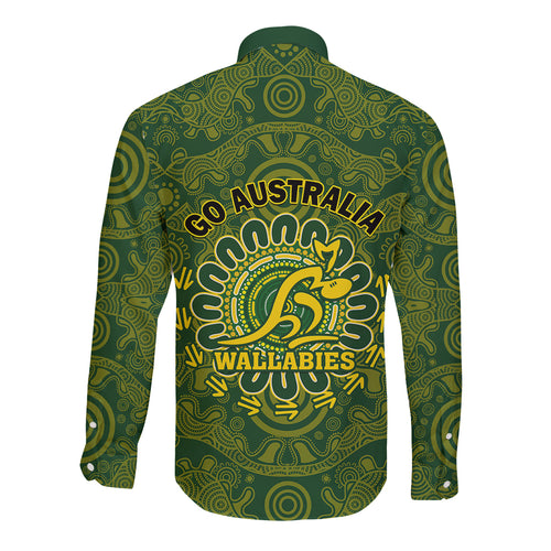 australia-rugby-long-sleeve-button-shirt-wallabies-2023-go-champions-indigenous-art