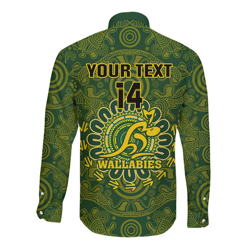 personalised-australia-rugby-long-sleeve-button-shirt-wallabies-2023-go-champions-indigenous-art