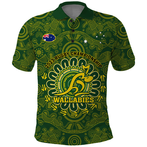 personalised-australia-rugby-polo-shirt-wallabies-2023-go-champions-indigenous-art