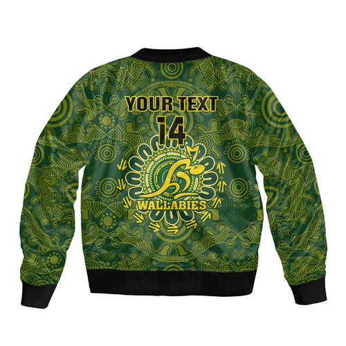 personalised-australia-rugby-sleeve-zip-bomber-jacket-wallabies-2023-go-champions-indigenous-art