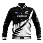 New Zealand Silver Fern Rugby Baseball Jacket All Black Go Champions Maori Pattern LT14