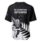 New Zealand Silver Fern Rugby Baseball Jersey All Black Go Champions Maori Pattern LT14