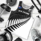 Personalised New Zealand Silver Fern Rugby Men Tank Top All Black Go Champions Maori Pattern LT14