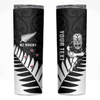 New Zealand Silver Fern Rugby Skinny Tumbler All Black Go Champions Maori Pattern LT14