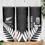 New Zealand Silver Fern Rugby Skinny Tumbler All Black Go Champions Maori Pattern LT14